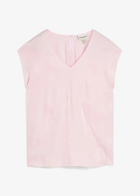 Blouse van satijn met korte mouwen, bonprix