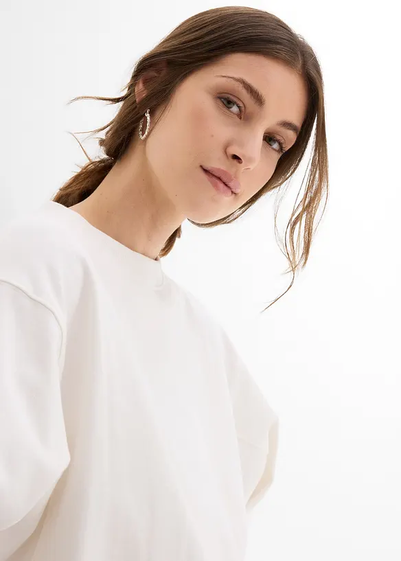 Oversized sweater van katoen, bonprix