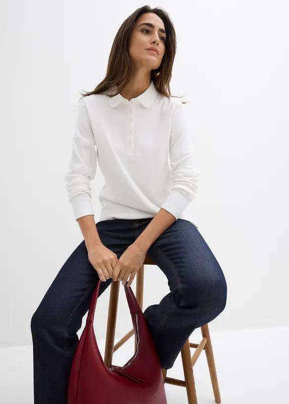 Poloshirt van zwaar biologisch katoen, bonprix