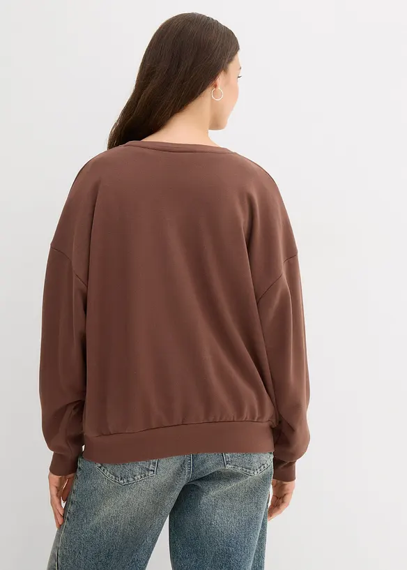 Oversized sweater in een zachte katoenmix, bonprix
