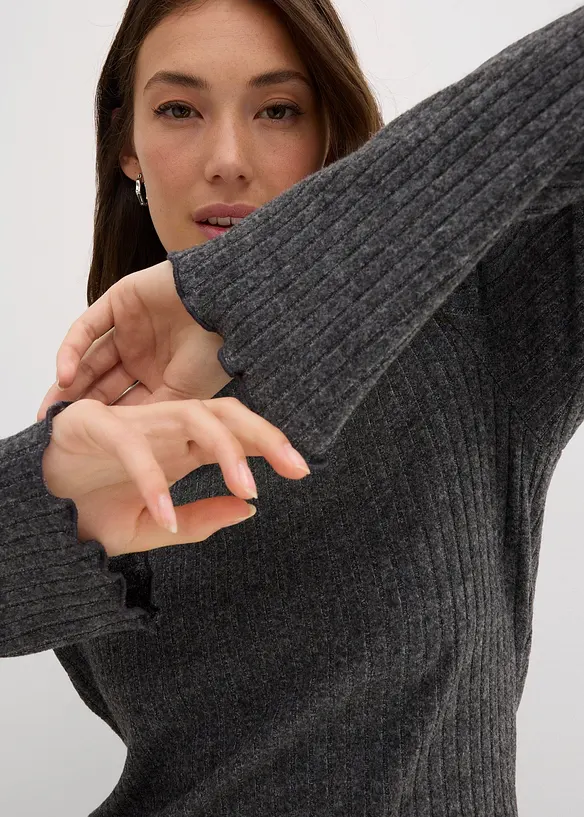 Geribd shirt in een zachte viscosemix, bonprix