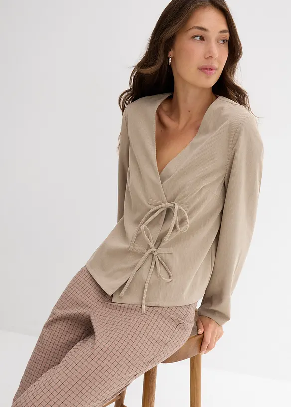 Blouse in een fijne ribstructuur, bonprix