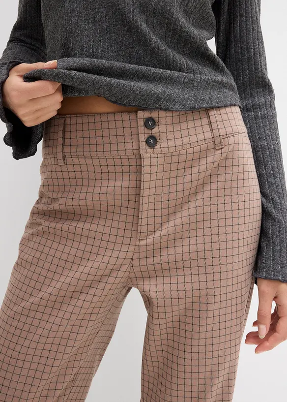 Flared broek met hoge taille, bonprix
