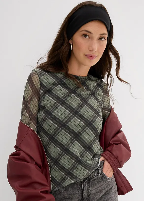 Longsleeve van fijne mesh, bonprix
