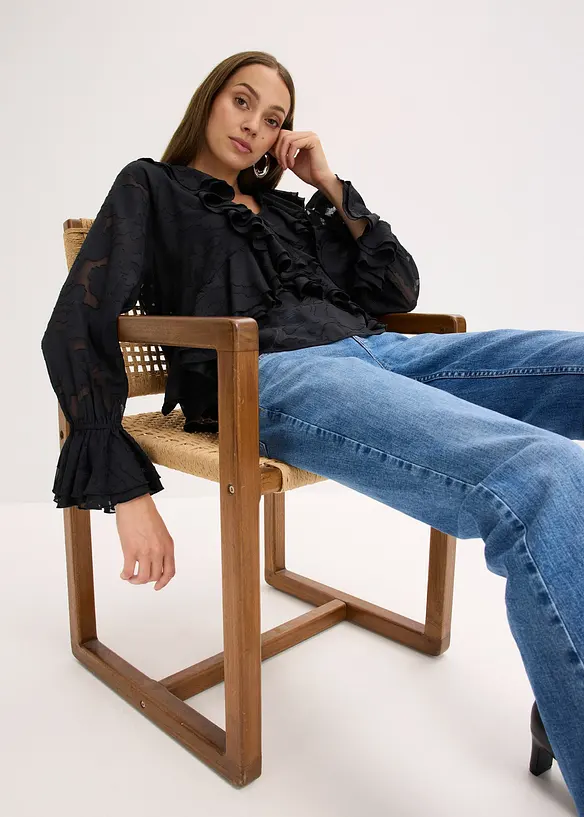 Licht transparante chiffonblouse, bonprix