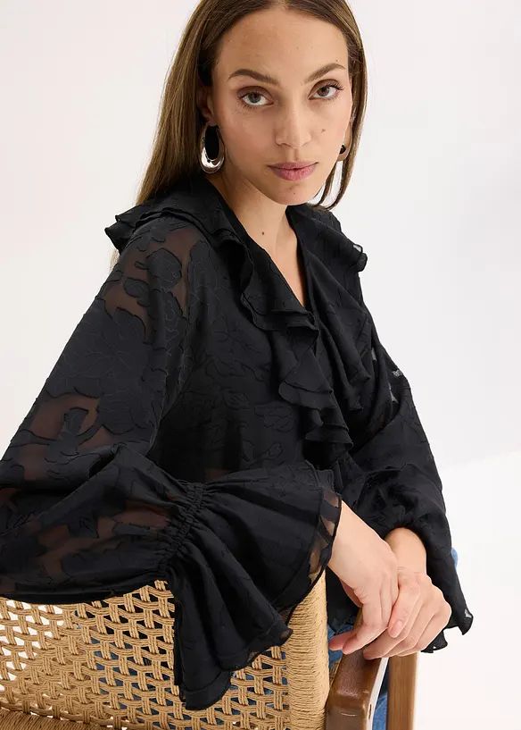 Licht transparante chiffonblouse, bonprix