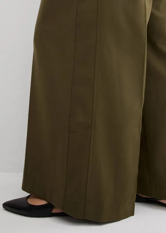 Broek in een viscosemix met gespen aan de zijkanten, bonprix