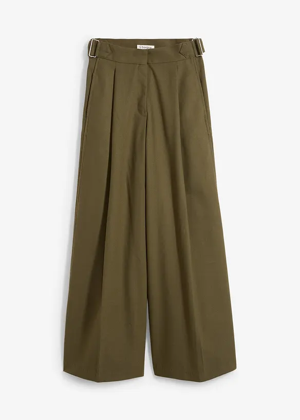 Broek in een viscosemix met gespen aan de zijkanten, bonprix