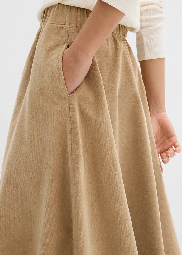 Corduroy rok van katoenmix, bonprix
