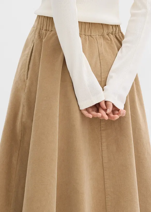 Corduroy rok van katoenmix, bonprix