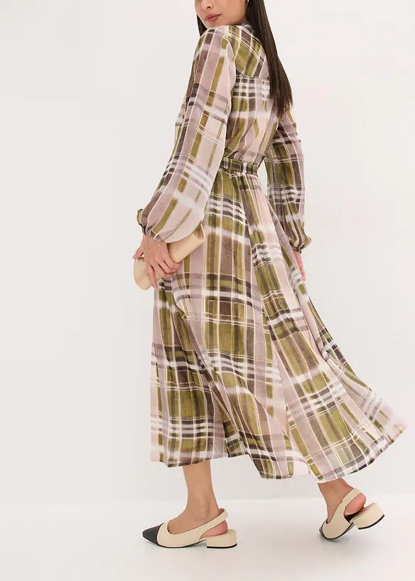 Chiffonjurk met een riem, bonprix