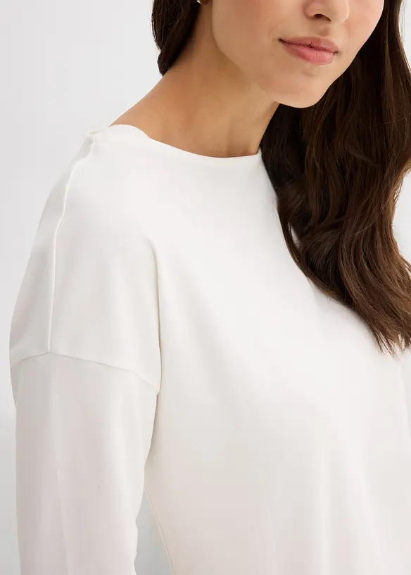Shirt met carmen-hals van katoen, bonprix