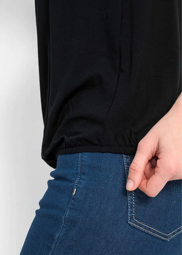 Top met kant in een viscosemix, bonprix