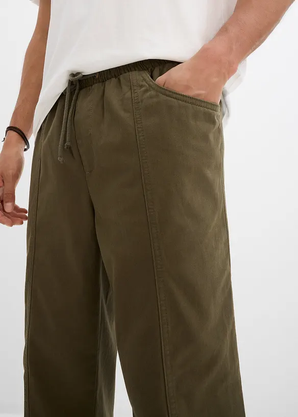 Classic fit instapbroek van licht katoen, straight, bonprix