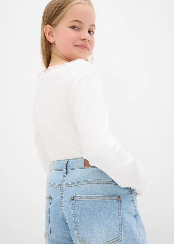 Wide leg jeans mid waist, bonprix