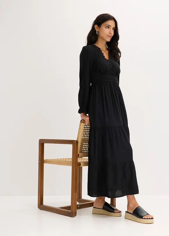 Maxi jurk van viscose, bonprix