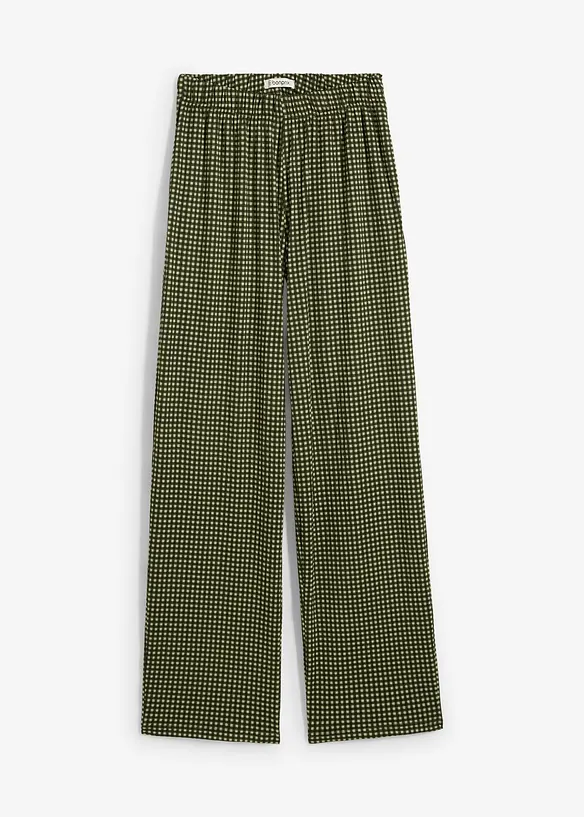 Jersey broek van gestructureerde crêpe, bonprix