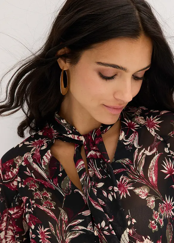 Uitlopende blouse van chiffon, bonprix