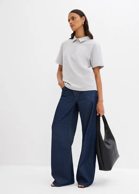 Poloshirt van viscosemix, bonprix