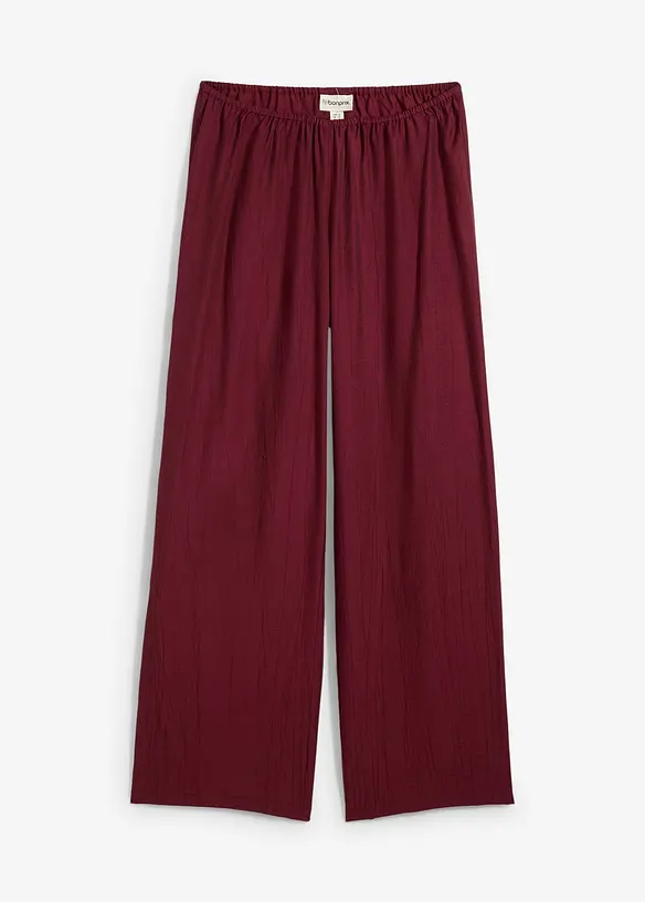 Slip-on broek van viscosemix met structuur, bonprix