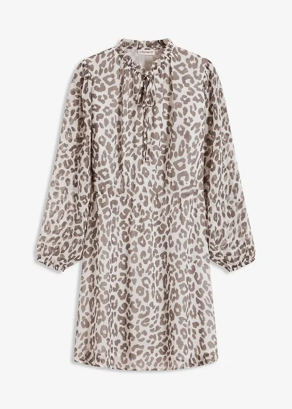Gedessineerde jurk van chiffon, bonprix