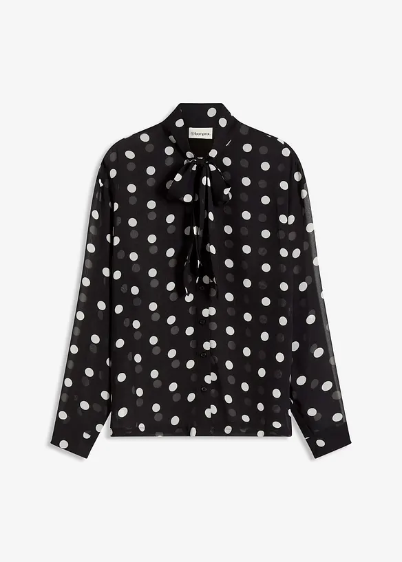 Blouse met strik, bonprix