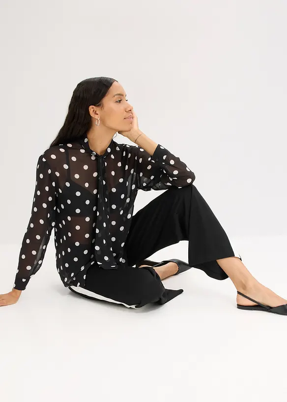 Blouse met strik, bonprix