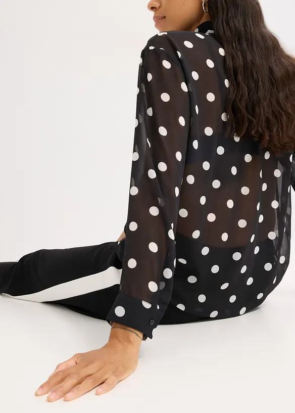 Blouse met strik, bonprix