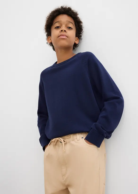 Instapbroek van puur katoen, straight, regular fit, bonprix