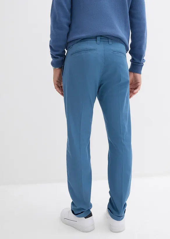 Bandplooibroek van katoenen twill, regular fit, straight, bonprix