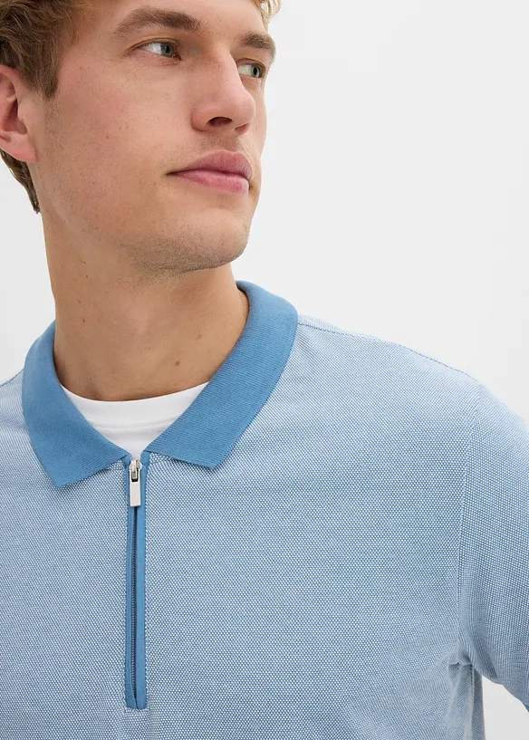 Piqué poloshirt met een rits, bonprix