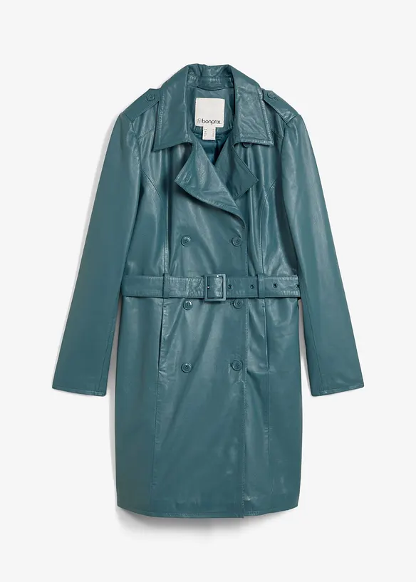 Leren trenchcoat van lamsnappa, bonprix