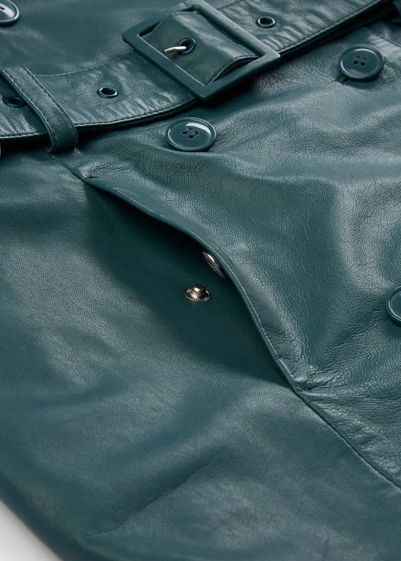 Leren trenchcoat van lamsnappa, bonprix