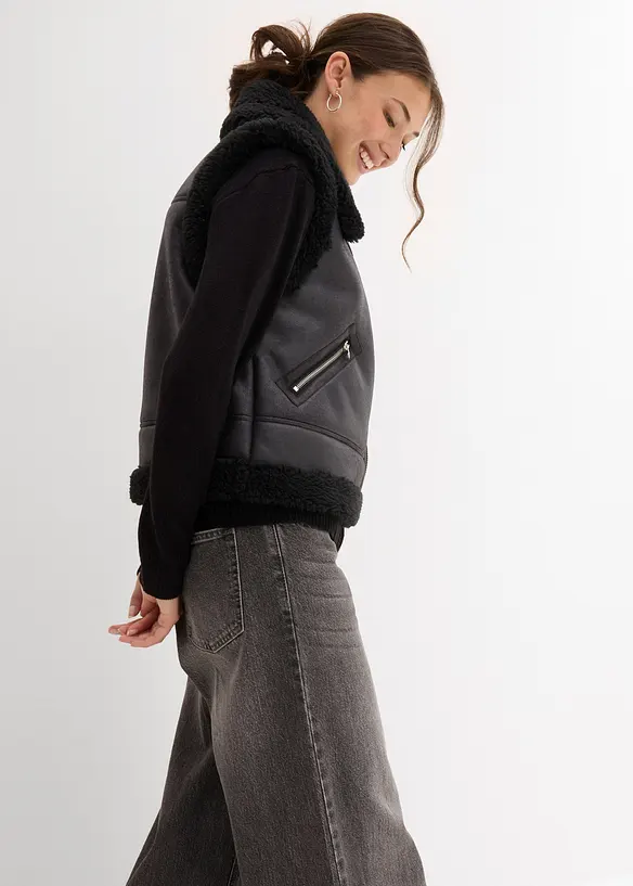 Imitatieleren bodywarmer, bonprix