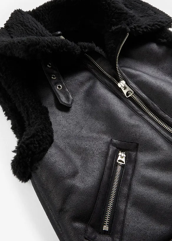 Imitatieleren bodywarmer, bonprix