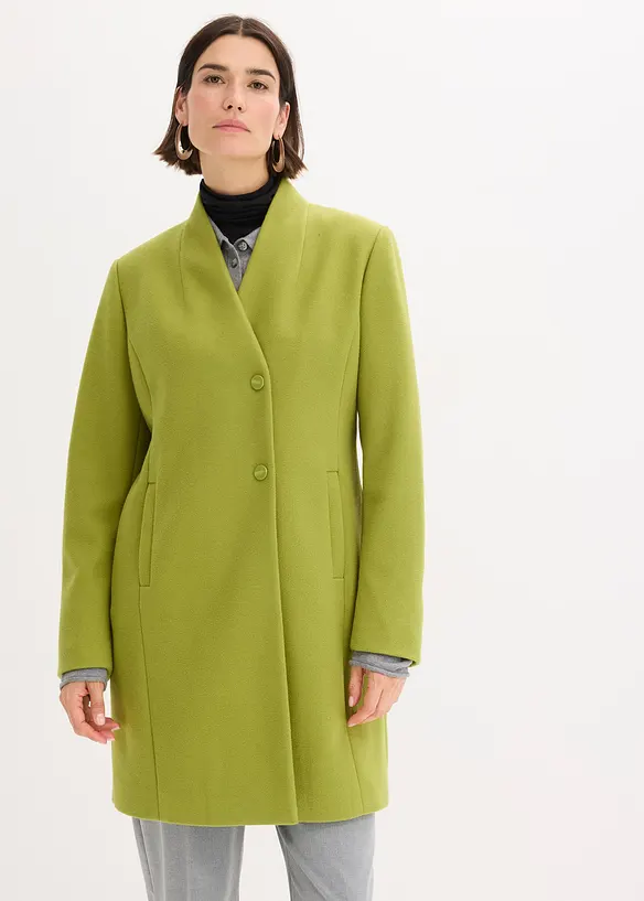 Korte coat in wollen look, bonprix