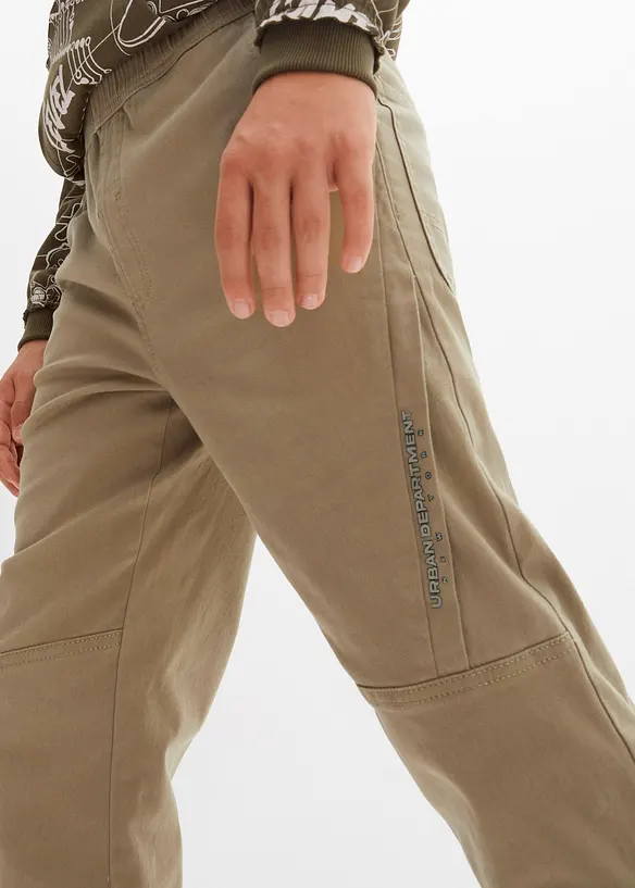 Twill thermo instapbroek met jersey voering, loose fit, bonprix