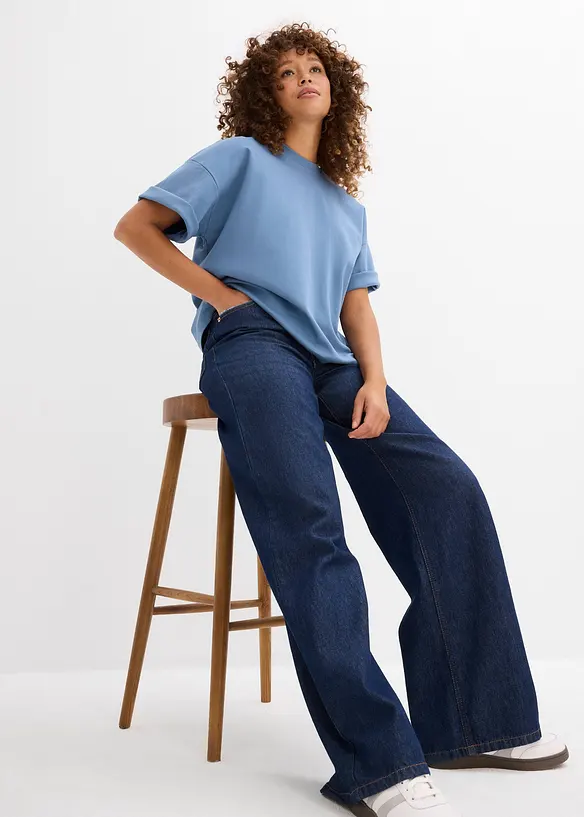 Oversized shirt van zwaar biologisch katoen, bonprix