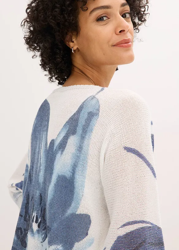 Trui met bloemenprint, bonprix