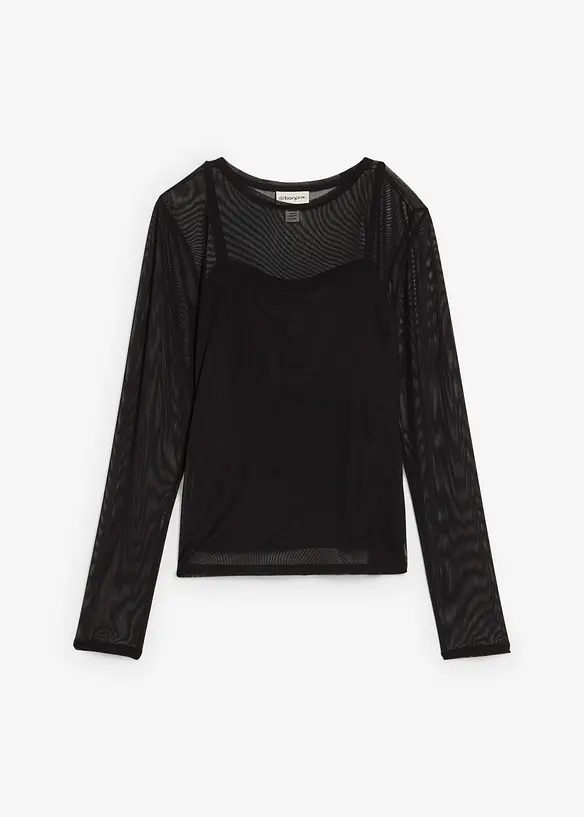 Longsleeve van mesh, bonprix