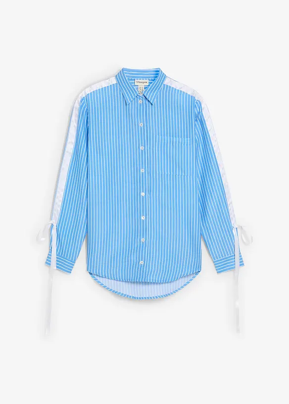 Oversized overhemdblouse van biologisch katoen, bonprix