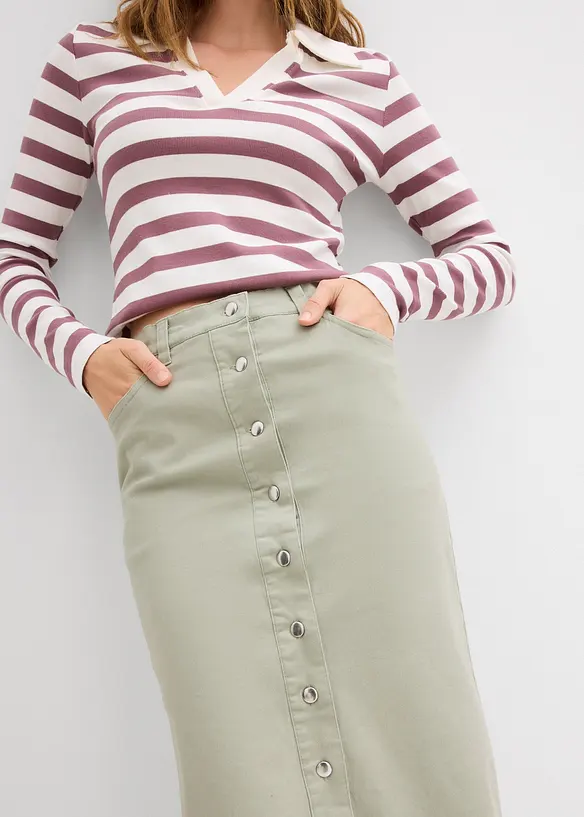 Midirok van twill, bonprix