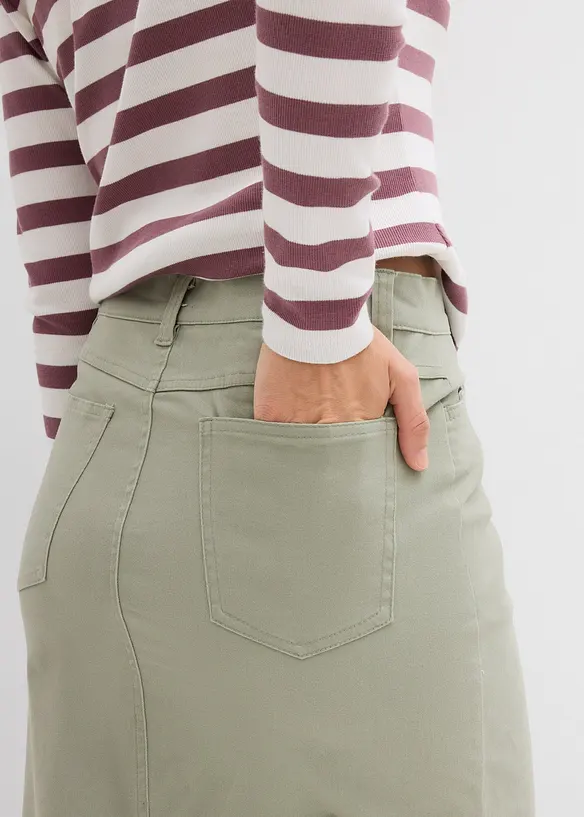 Midirok van twill, bonprix