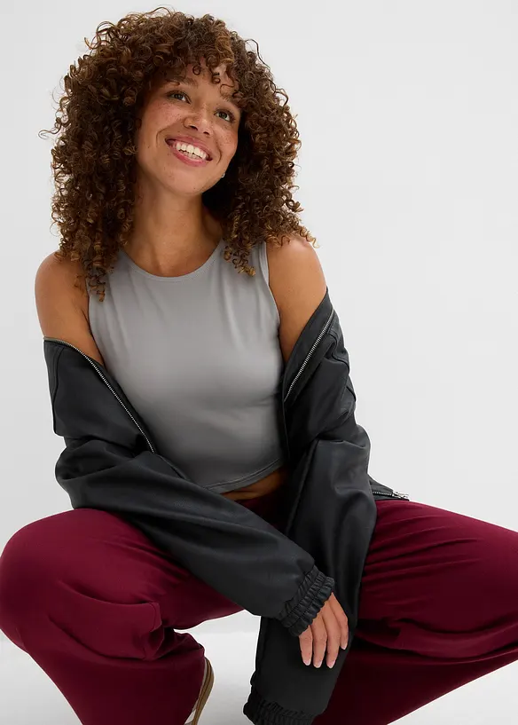 Aansluitende cropped top (set van 2), bonprix