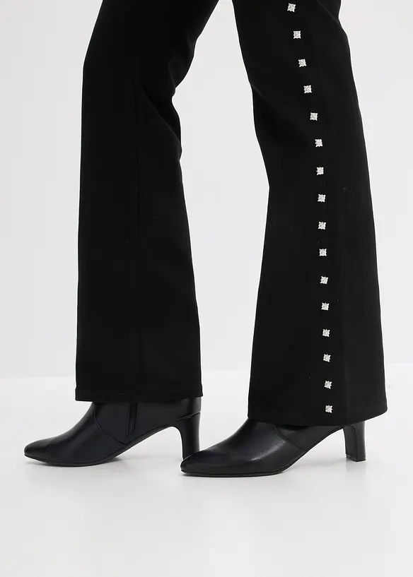 Twill broek met studs, bonprix