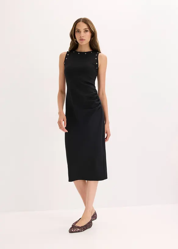 Midi jurk met studs, bonprix