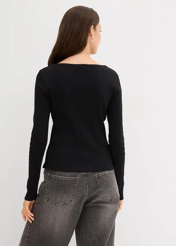 Geribd shirt van biologisch katoen, bonprix