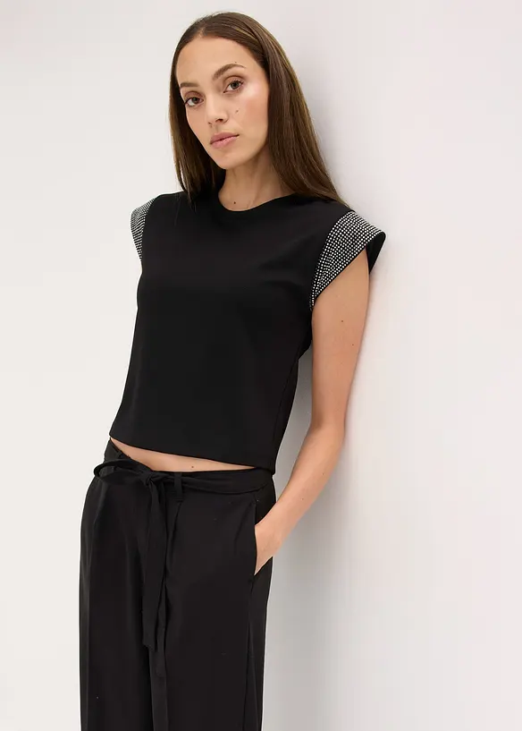 Shirt met schoudervullingen, bonprix