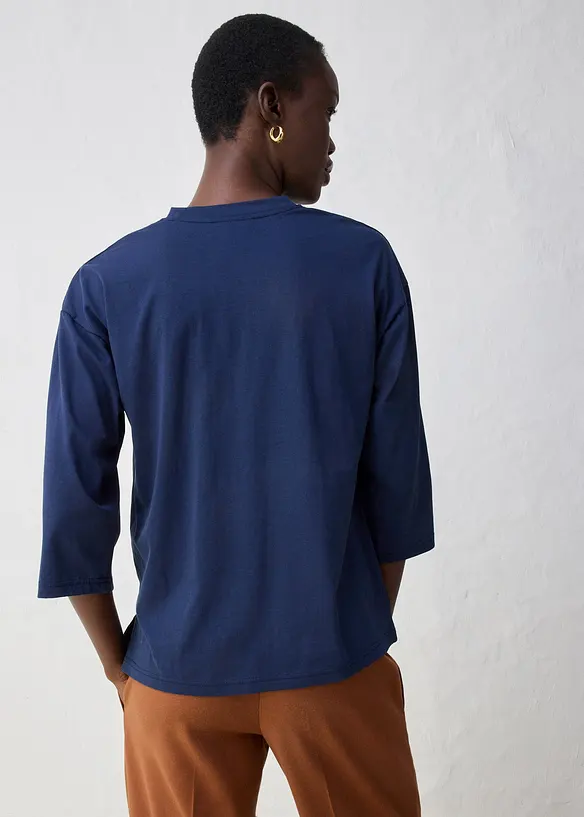 Shirt in een zijdemix, bonprix
