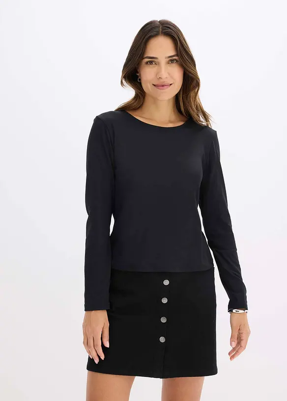 Longsleeve met schoudervullingen, bonprix